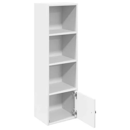  fehér szerelt fa könyvespolc 31x24x102 cm