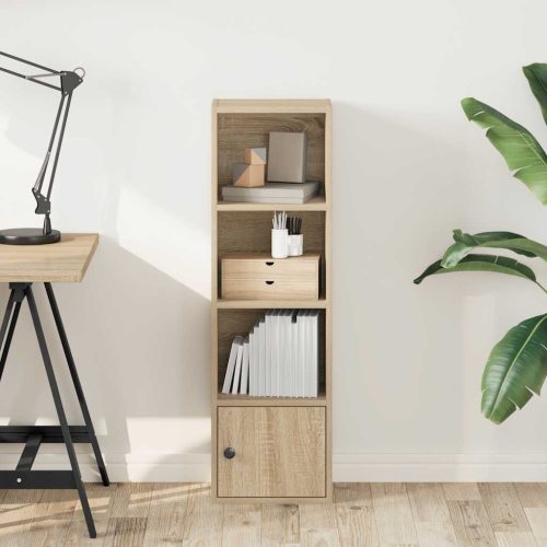  sonoma tölgy színű szerelt fa könyvszekrény 31x24x102 cm