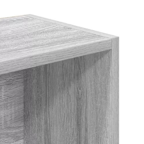  szürke sonoma színű szerelt fa könyvespolc 31x24x102 cm