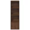  barna tölgy színű szerelt fa könyvszekrény 31x24x102 cm