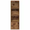  antik fa színű szerelt fa könyvespolc 31x24x102 cm