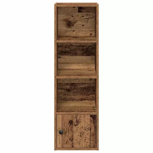  antik fa színű szerelt fa könyvespolc 31x24x102 cm