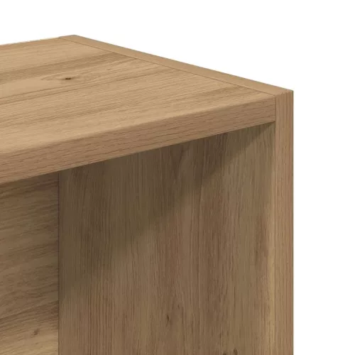  kézműves tölgy színű szerelt fa könyvespolc 31x24x102 cm