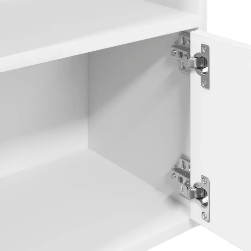  fehér szerelt fa könyvespolc 31x24x127 cm