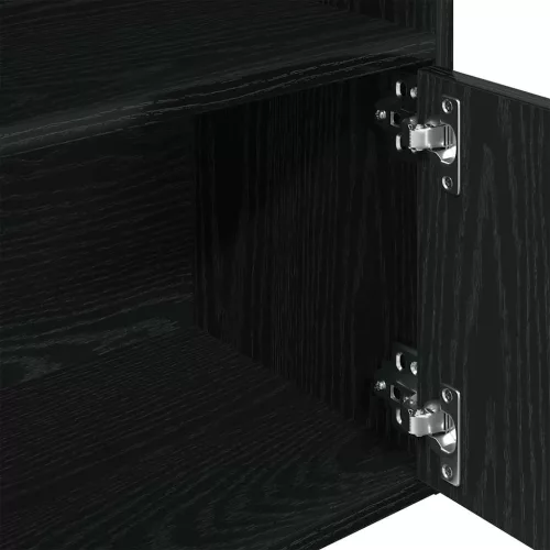  Könyvespolc fekete tölgy 31x24x127 cm Gépesített fa