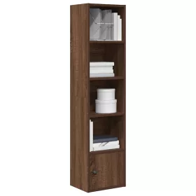  barna tölgy színű szerelt fa könyvespolc 31x24x127 cm