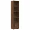  barna tölgy színű szerelt fa könyvespolc 31x24x127 cm