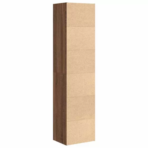  barna tölgy színű szerelt fa könyvespolc 31x24x127 cm