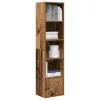  antik fa színű szerelt fa könyvszekrény 31x24x127 cm