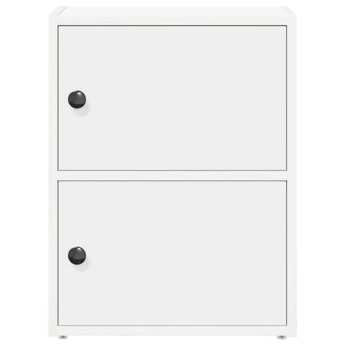  fehér szerelt fa könyvespolc 40x24x52 cm