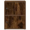 füstös tölgy színű szerelt fa könyvszekrény 40x24x52 cm