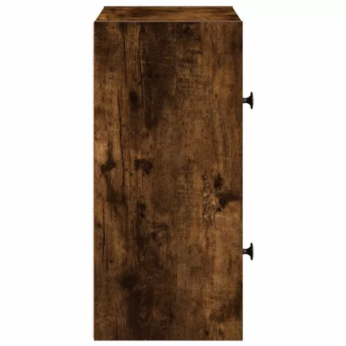  füstös tölgy színű szerelt fa könyvszekrény 40x24x52 cm