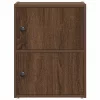  barna tölgy színű szerelt fa könyvszekrény 40x24x52 cm
