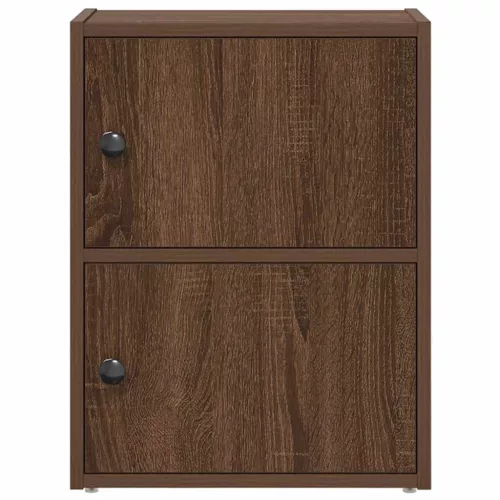  barna tölgy színű szerelt fa könyvszekrény 40x24x52 cm