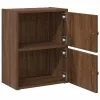  barna tölgy színű szerelt fa könyvszekrény 40x24x52 cm