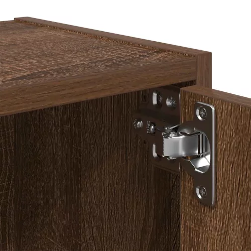  barna tölgy színű szerelt fa könyvszekrény 40x24x52 cm