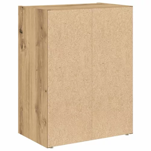  kézműves tölgy színű szerelt fa könyvespolc 40x24x52 cm