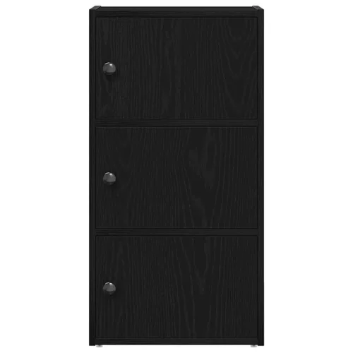  Könyvespolc fekete tölgy 40x24x77 cm Gépesített fa