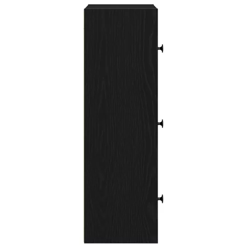  Könyvespolc fekete tölgy 40x24x77 cm Gépesített fa