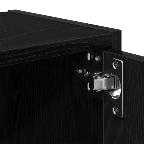  Könyvespolc fekete tölgy 40x24x77 cm Gépesített fa