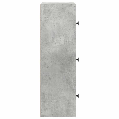  betonszürke szerelt fa könyvespolc 40x24x77 cm