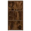  füstös tölgy színű szerelt fa könyvespolc 40x24x77 cm