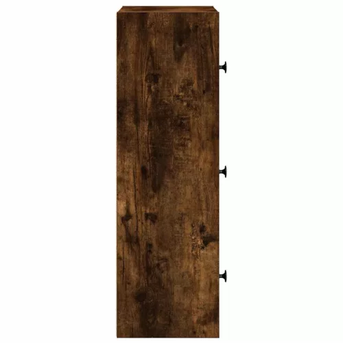  füstös tölgy színű szerelt fa könyvespolc 40x24x77 cm