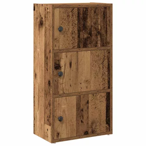  antik fa színű szerelt fa könyvespolc 40x24x77 cm