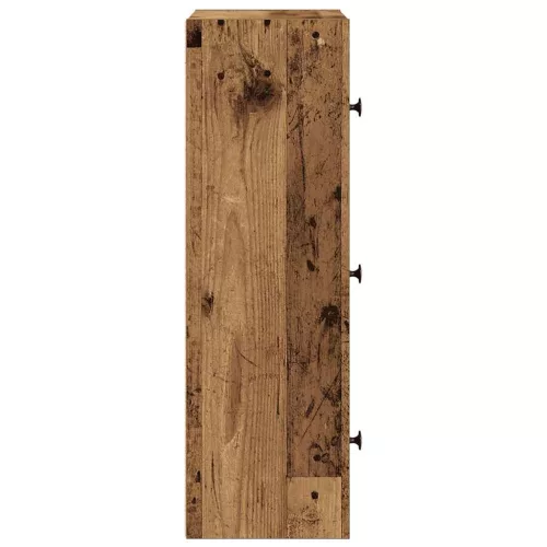  antik fa színű szerelt fa könyvespolc 40x24x77 cm