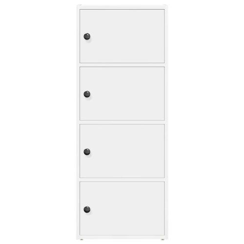  fehér szerelt fa könyvespolc 40x24x102 cm