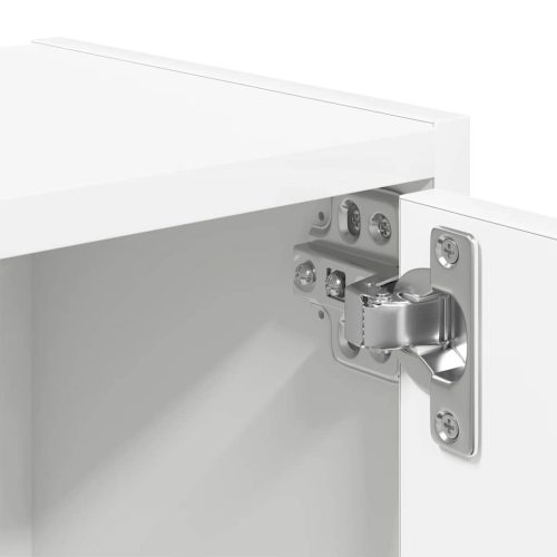  fehér szerelt fa könyvespolc 40x24x102 cm