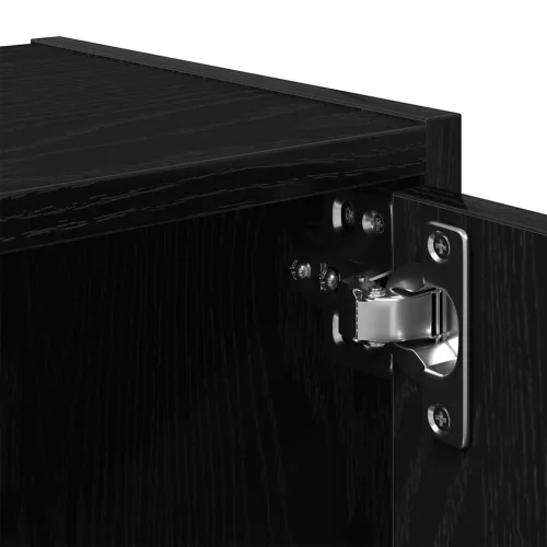  Könyvespolc fekete tölgy 40x24x102 cm gépesített fa