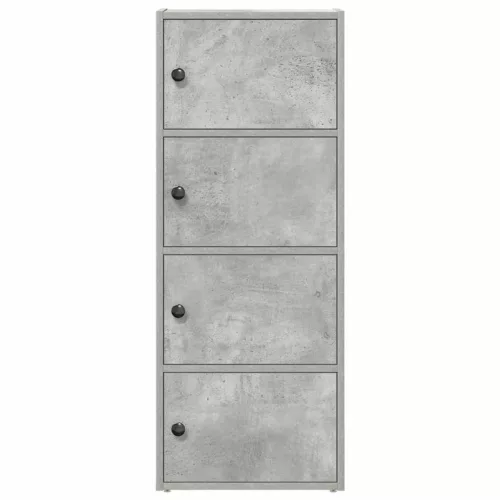  betonszürke szerelt fa könyvespolc 40x24x102 cm