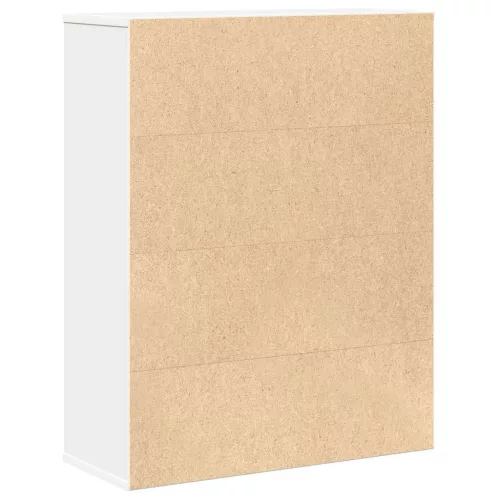  fehér szerelt fa könyvespolc 60x24x76,5 cm