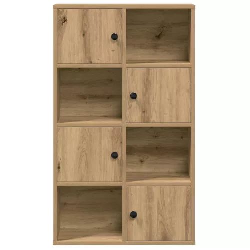  kézműves tölgy színű szerelt fa könyvespolc 60x24x101,5 cm