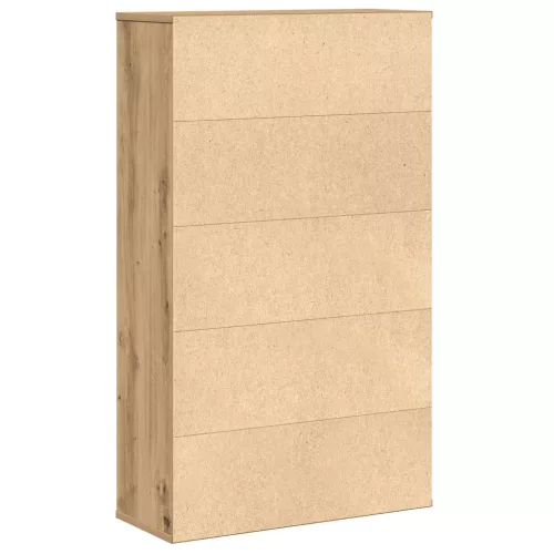  kézműves tölgy színű szerelt fa könyvespolc 60x24x101,5 cm