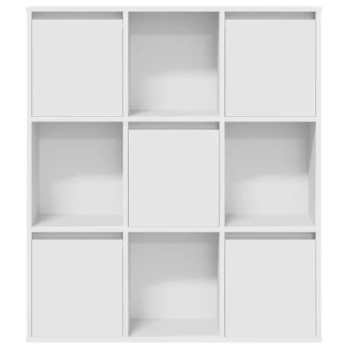  fehér szerelt fa könyvespolc 89x24x101,5 cm