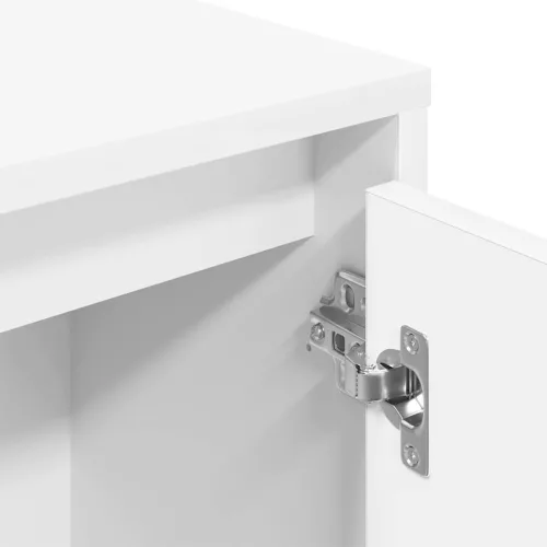  fehér szerelt fa könyvespolc 89x24x101,5 cm