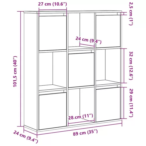  fehér szerelt fa könyvespolc 89x24x101,5 cm