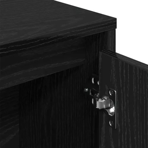  Könyvespolc fekete tölgy 89x24x101,5 cm Gépesített fa