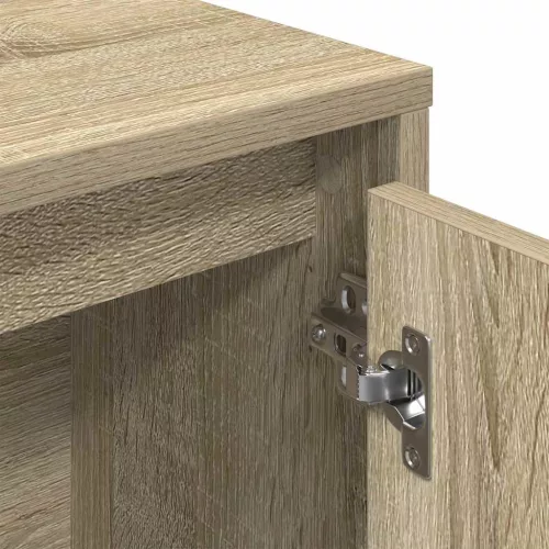  sonoma tölgy színű szerelt fa könyvszekrény 89x24x101,5 cm