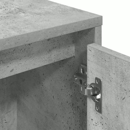  betonszürke szerelt fa könyvespolc 89x24x101,5 cm