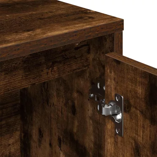  füstös tölgy színű szerelt fa könyvszekrény 89x24x101,5 cm