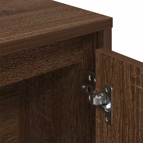  barna tölgy színű szerelt fa könyvszekrény 89x24x101,5 cm