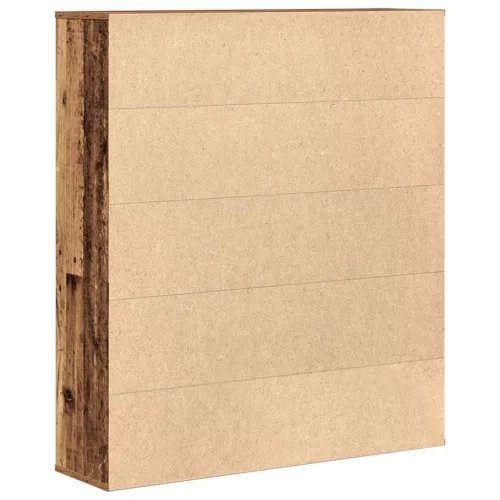  antik fa színű szerelt fa könyvespolc 89x24x101,5 cm