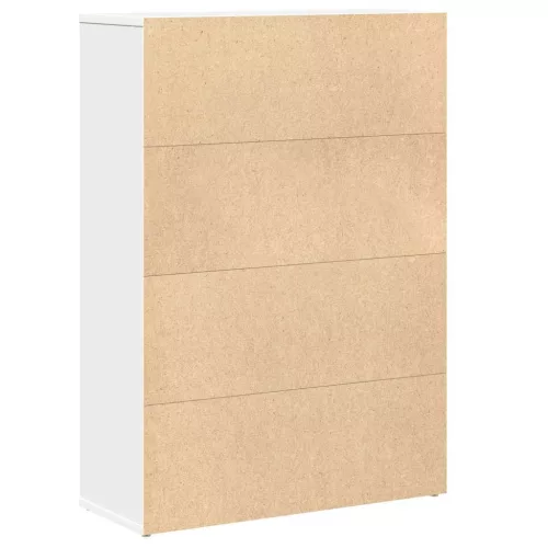  fehér szerelt fa könyvespolc 60x24x85 cm