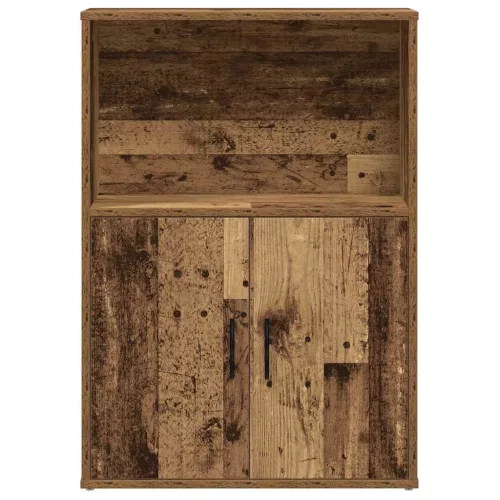  antik fa színű szerelt fa könyvespolc 60x24x85 cm