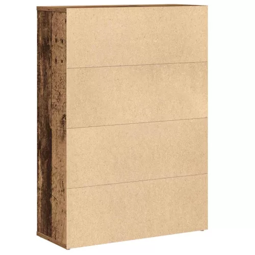  antik fa színű szerelt fa könyvespolc 60x24x85 cm