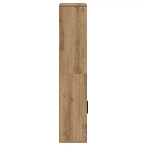  kézműves tölgy színű szerelt fa könyvespolc 60x24x120 cm