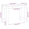  fehér forgácslap íróasztal 100x45x75 cm